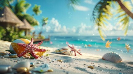 Summer Vacation Fun Holiday Relaxation Break Concept. Summer day background concept. copy space