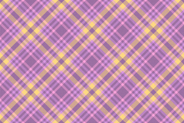 Anniversary vector fabric pattern, layered check textile texture. Bandana background seamless tartan plaid in purple and pastel colors.