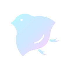 日本の伝統文様の波千鳥 - おしゃれな和モダンデザインの小鳥のシルエットアイコン素材