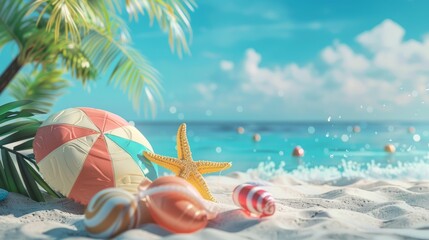 Summer Vacation Fun Holiday Relaxation Break Concept. Summer day background concept. copy space