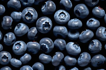 Fresh blueberries background. Top view. Fruits and summer berries