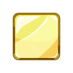 ui square game button cartoon. digital menu, element template, metal technology ui square game button sign. isolated symbol vector illustration