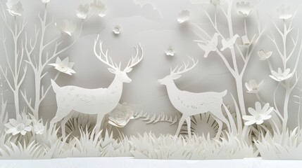 Charming paper cutout artwork with transparency, ready to add a handmade touch to your compositions