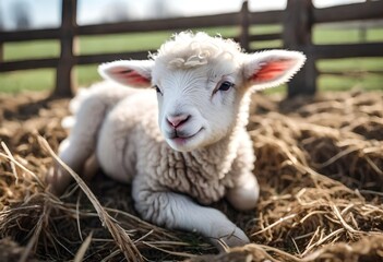 Fototapeta premium sheep in a field