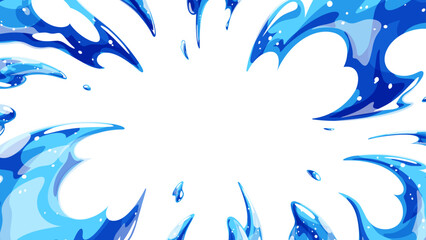 水の爆発のエフェクトのフレーム_16:9