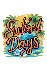 Fototapeta premium Summer t-shirt design, summer vacation t shirt design, beach vacation.