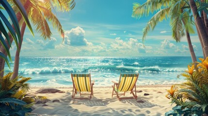 Summer Vacation Fun Holiday Relaxation Break Concept. Summer day background concept. copy space