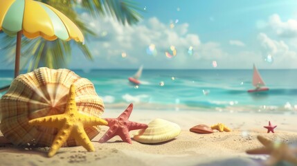 Summer Vacation Fun Holiday Relaxation Break Concept. Summer day background concept. copy space