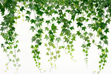 Hanging green ivy strands