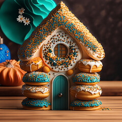 A doughnut house