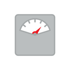Floor (bathroom) scale icon. Symbol of weight or diet, training or losing weight. Attribute of a sport or medical institution.