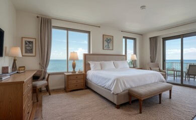Relaxing Seaside Bedroom with Ocean View