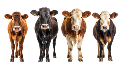 Beef cattle in isolated on white background, png transparent