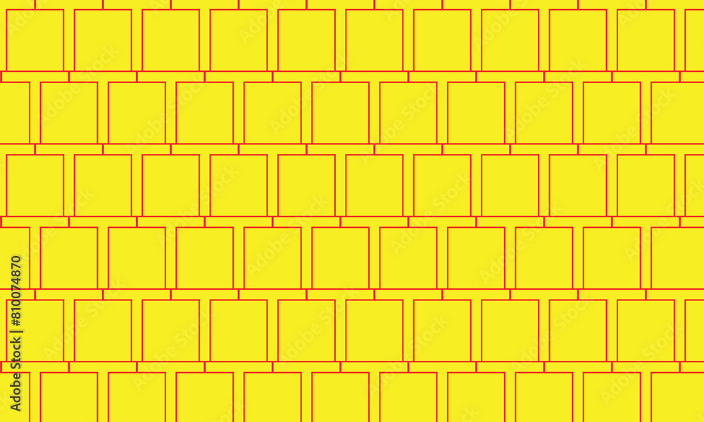 Poster abstract simple red t pattern on yellow can be used background, banner, poster.