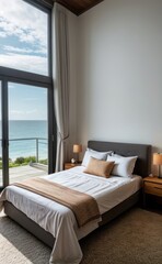 Relaxing Seaside Bedroom with Ocean View
