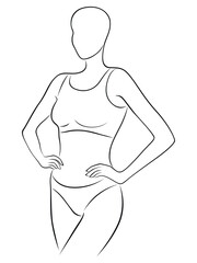 Abstract slimness body of woman