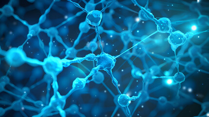 Glowing neuron cells  ,bio system ,Elegant and beautiful abstract background representing neurons and neural connections ,Neuron cell