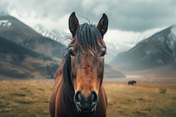 Obraz premium horse in the mountains