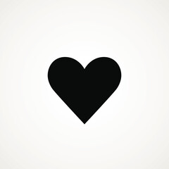 Black heart icon. Vector illustration
