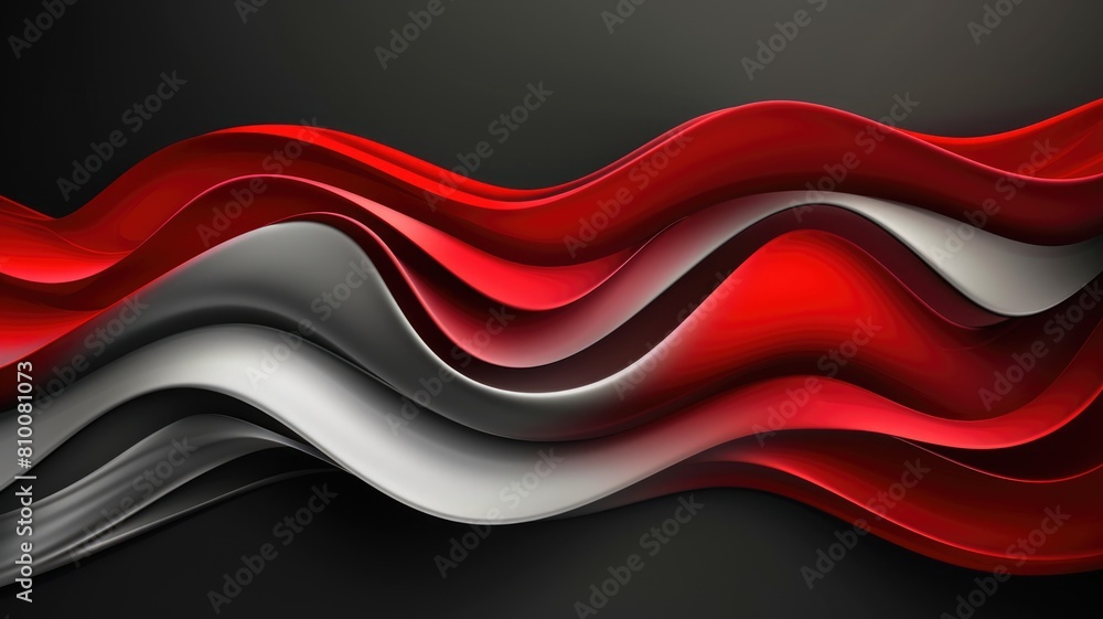 Poster the abstract picture of the two colours of red and silver colours that has been created form of the 