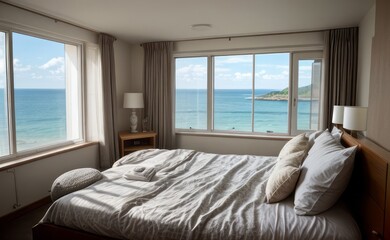 Relaxing Seaside Bedroom with Ocean View