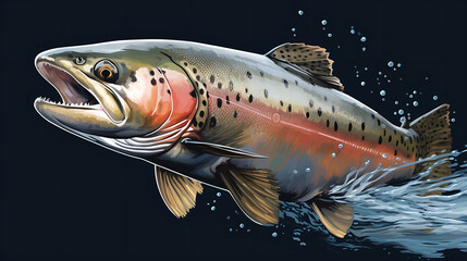 A Trout gray color background image.