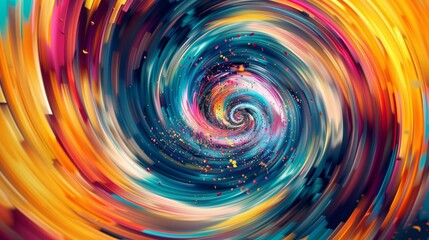 A hypnotic whirlpool of colors swirling into infinity.