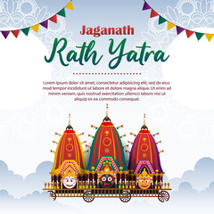 Obraz premium happy rath yatra poster