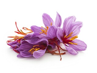 The saffron crocus is a bulbous perennial plant. The stigmas and styles of the flower are used as a...