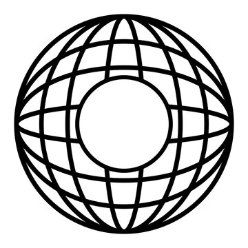 Shape, adesivo detalhe futur&iacute;stico em forma de c&iacute;rculo, bola 3d. Forma redonda com quadrados. Preto. Com fundo transparente.