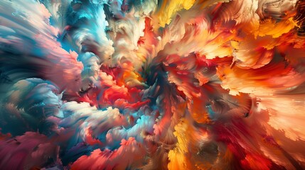 A whirlwind of colors spinning in a kaleidoscopic frenzy, painting the world anew.