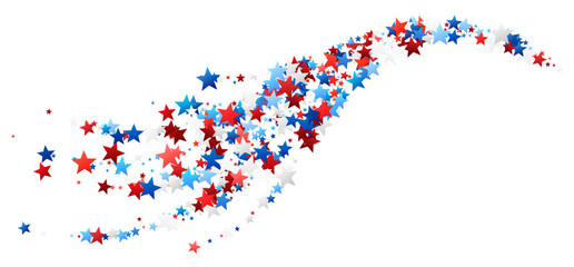 Patriotic Swirl of Stars