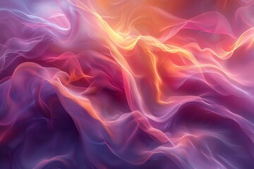 Fototapeta premium This image features pink and purple silk-like waves that evoke a sense of softness and fluid elegance in motion