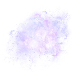 blue watercolor galaxy with stary splash transparent background clipart
