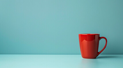 red coffee mug