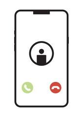 Phone Call Screen Concept icon vector.