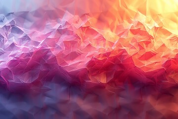A calming gradient background transitioning from a deep pink to a lighter hue using polygonal shapes and soft lighting