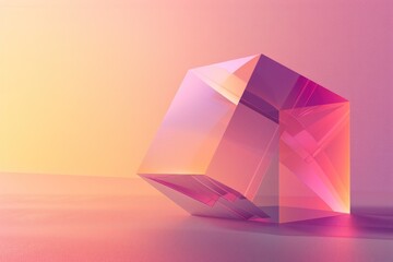 minimalist art piece with pink and purple tones and geometric shapes offers a soothing visual for spaces aiming for a calm ambiance, or could be used in advertising for lifestyle and wellness brands.