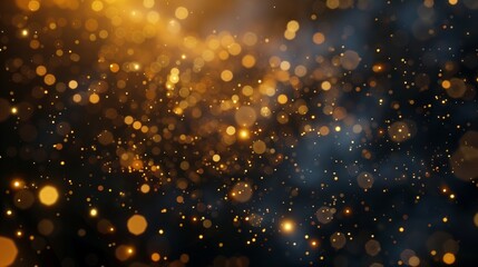 Obraz premium Incandescent wisps of light dancing in the void, like fireflies in the darkness.