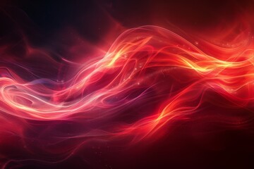 Obraz premium Illustrating an abstract concept of dynamic energy, this image features fiery swirls with glowing highlights, suggesting a powerful, almost cosmic force