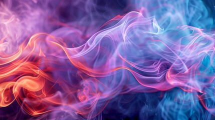 Fototapeta premium Interlocking patterns of swirling smoke forming intricate shapes in the air.