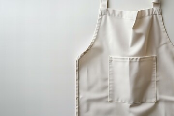 White apron mockup on white background