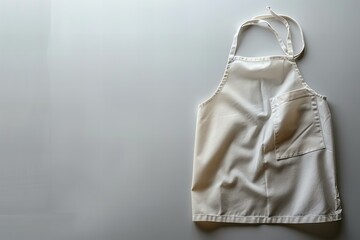 White apron mockup on white background