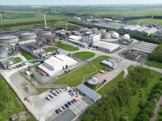 aerial view of Hull Sewage Treatment Works