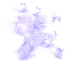 blue watercolor galaxy with stary splash transparent background clipart