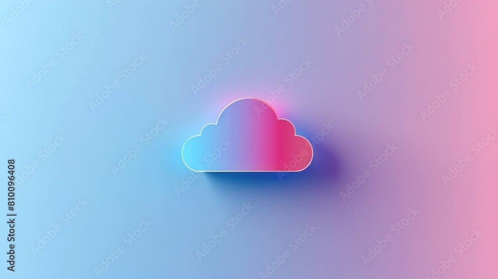 Poster clean and simple design representing cloud storage