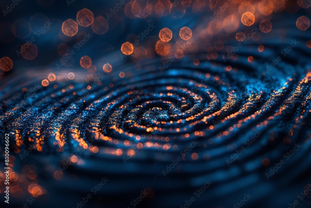 Poster this image showcases a close-up view of a digitally created, luminous spiral with a bokeh effect