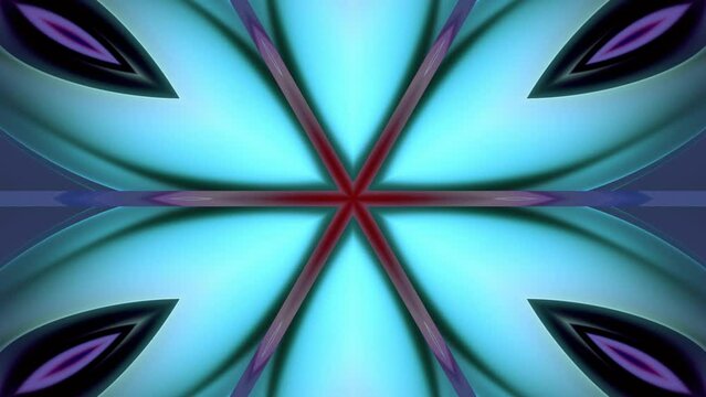 Multicolored flowers in abstraction. Motion. spring concept Kaleidoscope effect in fairly bright colors.