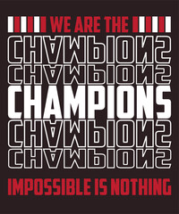 Obraz premium champions t shirt design