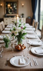 Stylish Table Setting in a Sophisticated Setting